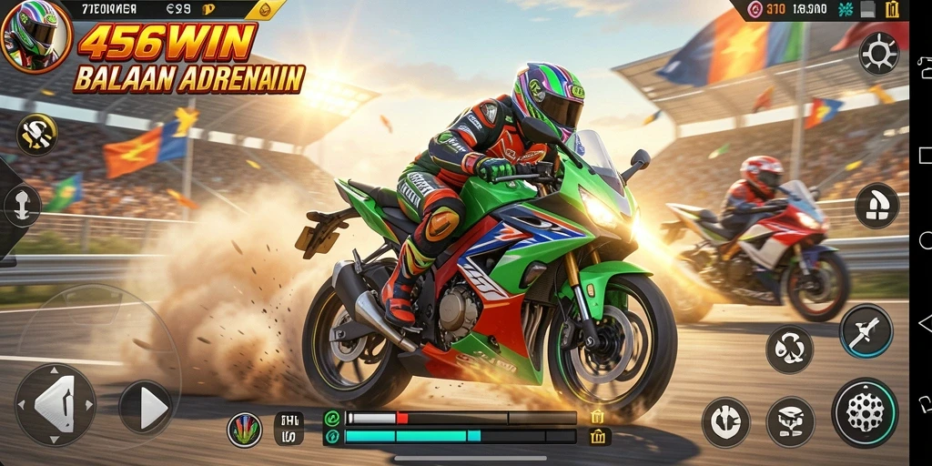 Screenshot utama 456WIN menampilkan momen balapan yang mendebarkan.