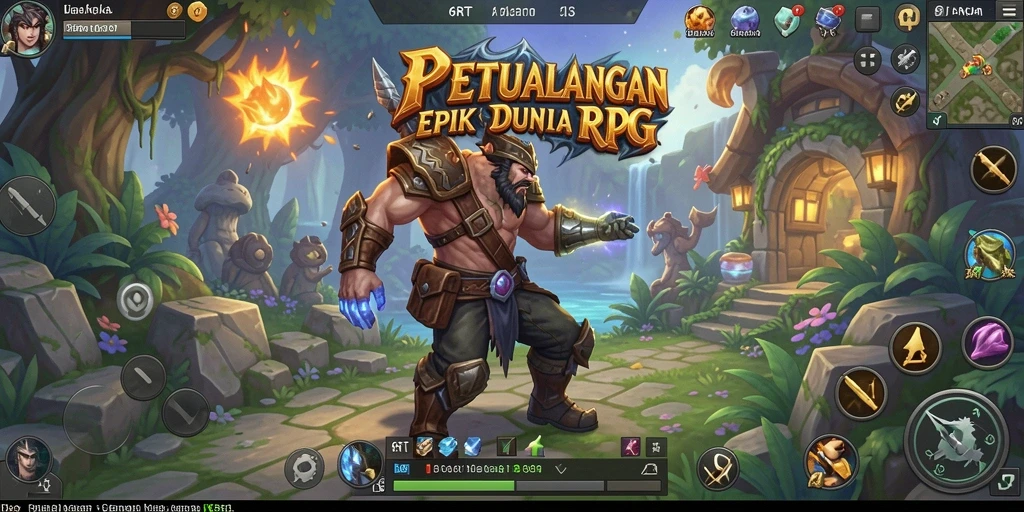 Screenshot gameplay 6RT yang menampilkan pertempuran epik dan karakter heroik.