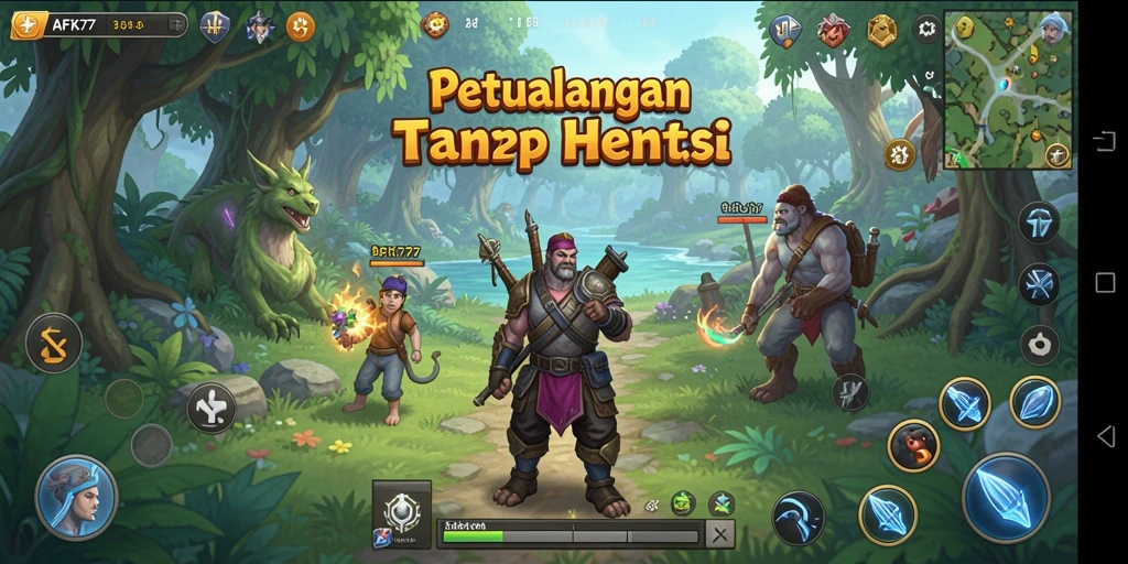 Gameplay seru dalam petualangan AFK77 yang menantang.