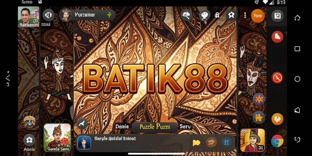 Tampilan gameplay BATIK88 dengan potongan batik yang harus disusun.