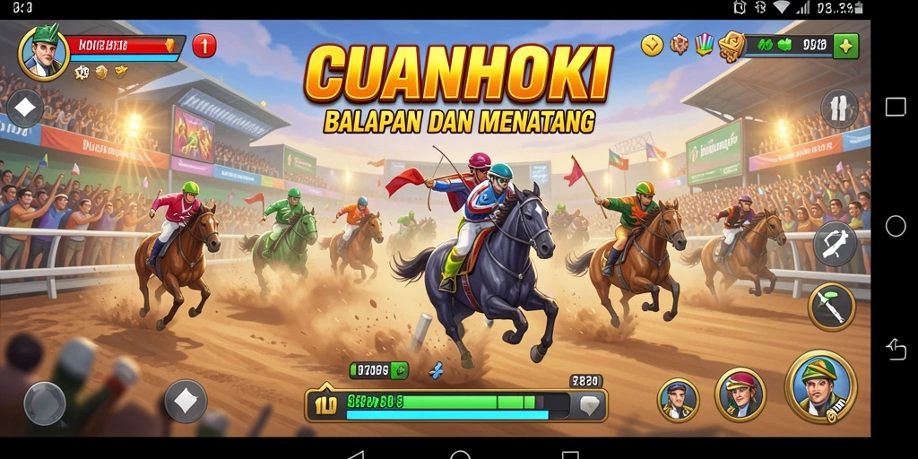 Tampilan gameplay balapan seru di CUANHOKI.