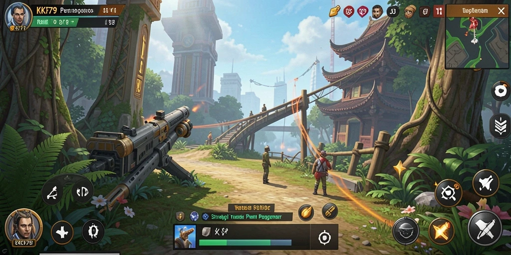 Screenshot gameplay KPK79 menampilkan pertempuran strategi yang epik.