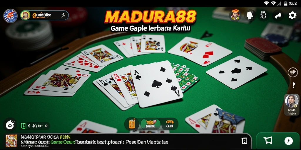 Screenshot gameplay MADURA88 menampilkan keseruan permainan Gaple.