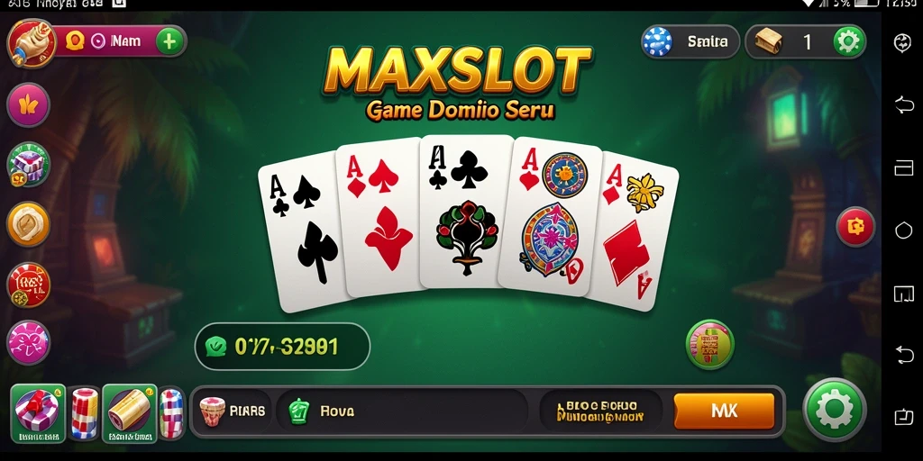 Tampilan gameplay seru MAXSLOT dengan aksi Domino.