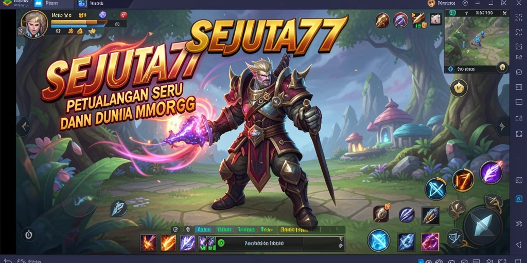 Tampilan gameplay seru dan grafis menakjubkan dari SEJUTA77 dalam aksi MMORPG.