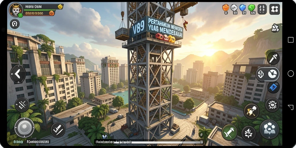 Tangkapan layar gameplay V89 dalam aksi Tower Defense yang seru.